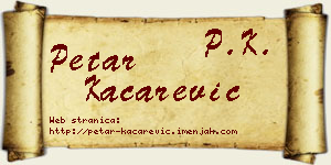 Petar Kačarević vizit kartica